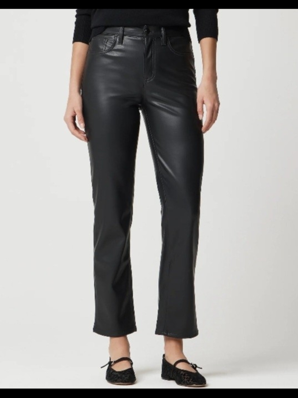 J. Crew Full-length straight-leg pant in faux leather